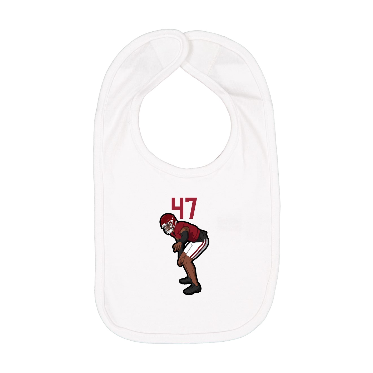 Infant Bib — Number Top in White