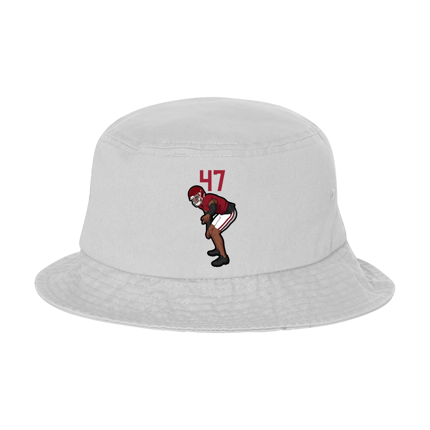 Bucket Cap — Number Top in White