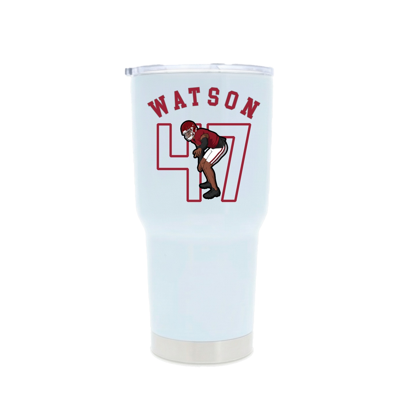 30oz Stainless Steel Tumbler — Shirsey Arch in White