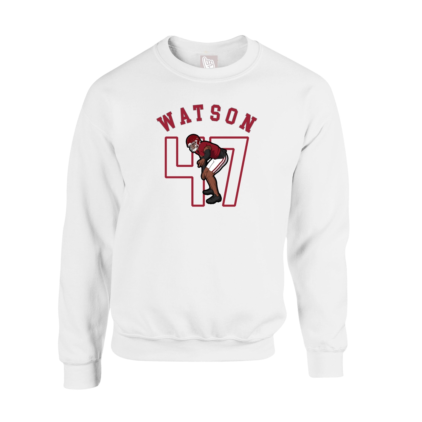 Fleece Crew — Shirsey Arch in White