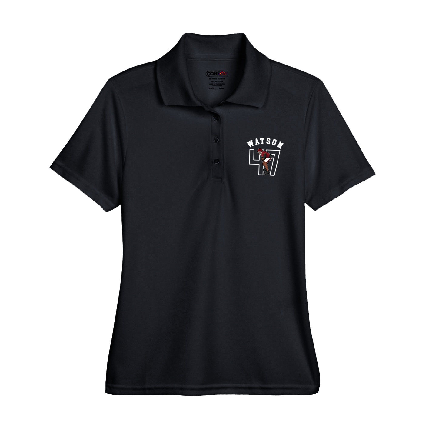 Womens Performance Polo — Shirsey Arch in Black