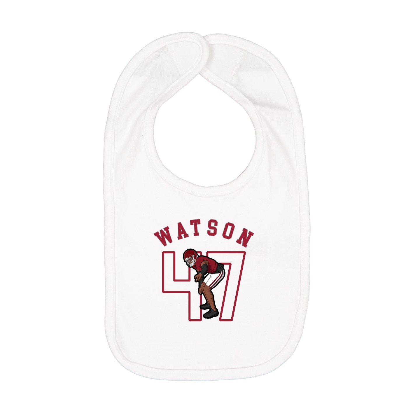 Infant Bib — Shirsey Arch in White