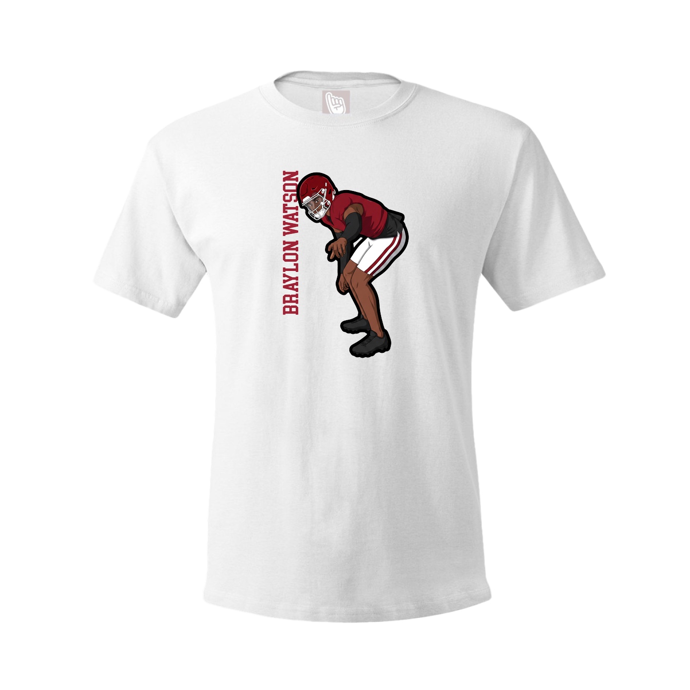 Tee — Name Vertical in White