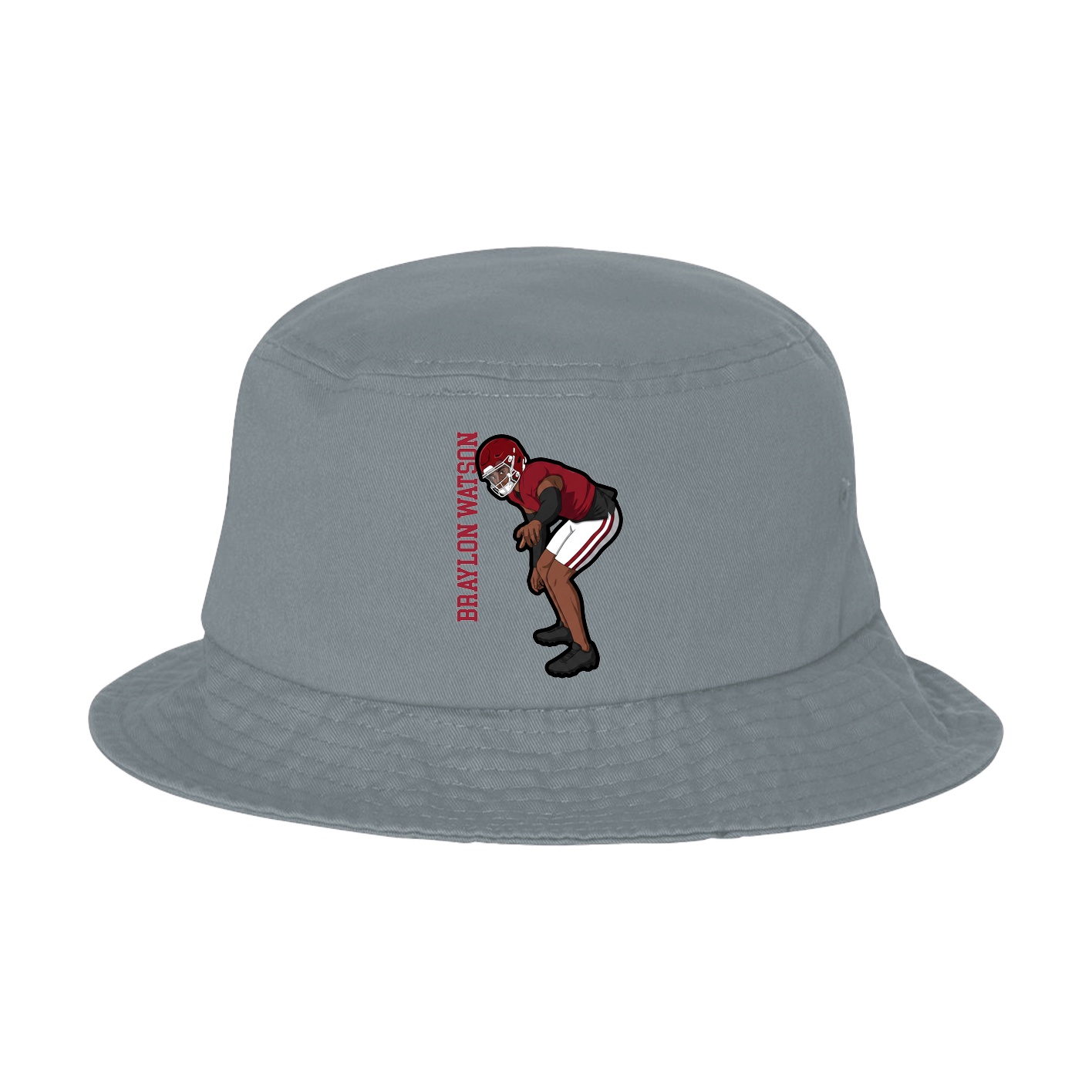 Bucket Cap — Name Vertical in Grey