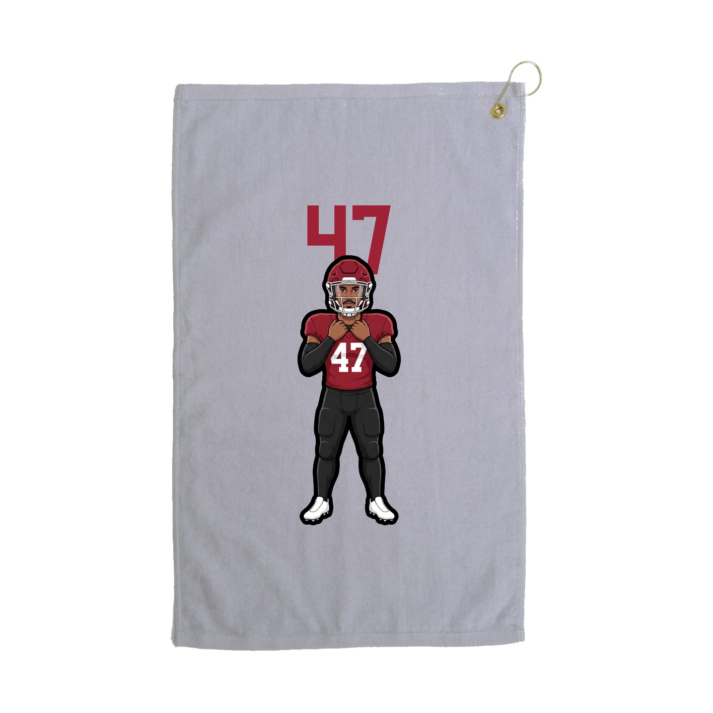 Golf Towel — Number Top in Grey