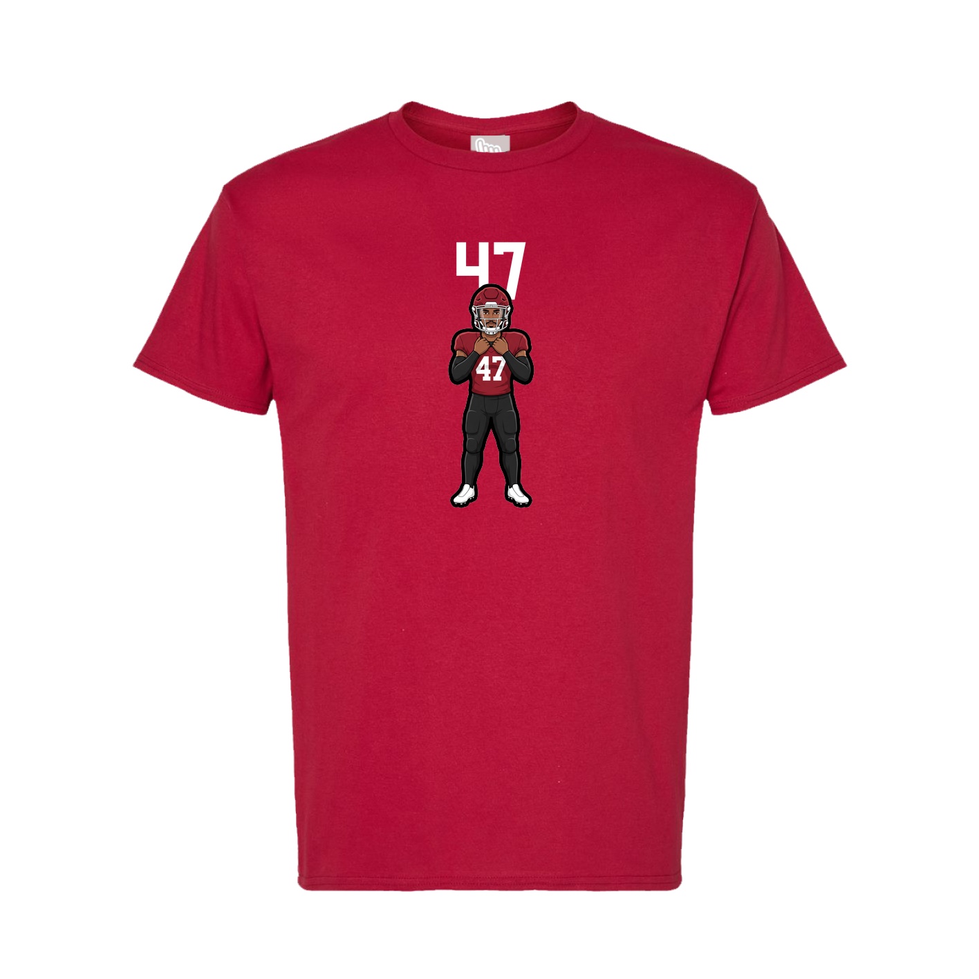 Tee — Number Top in Crimson