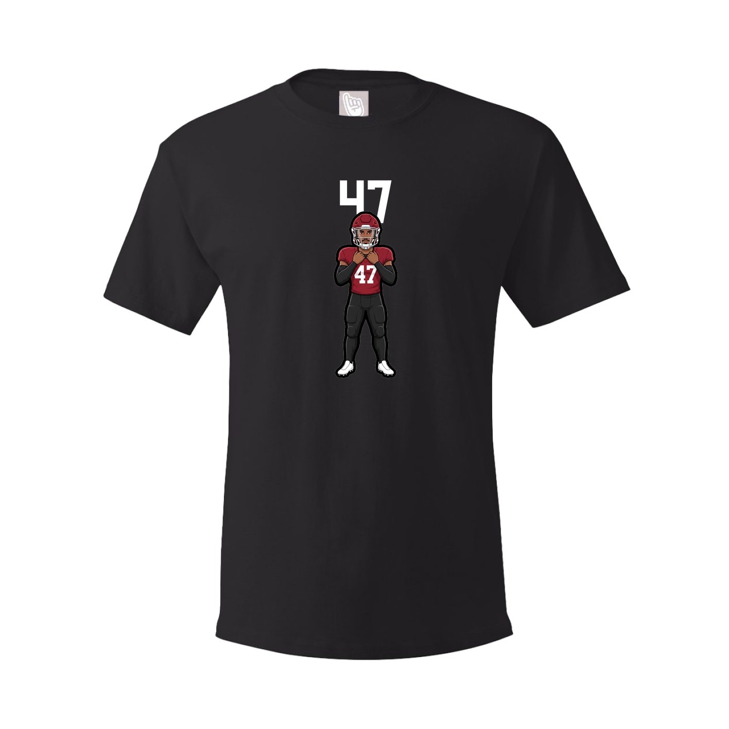 Youth Tee — Number Top in Black