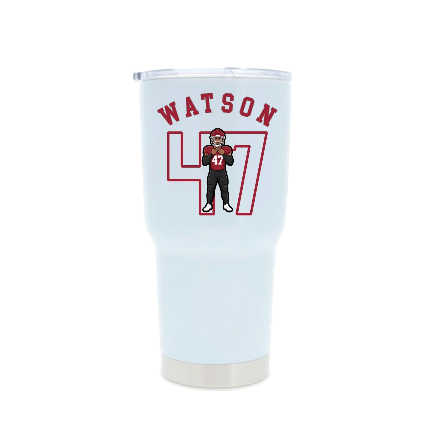 30oz Stainless Steel Tumbler — Shirsey Arch in White