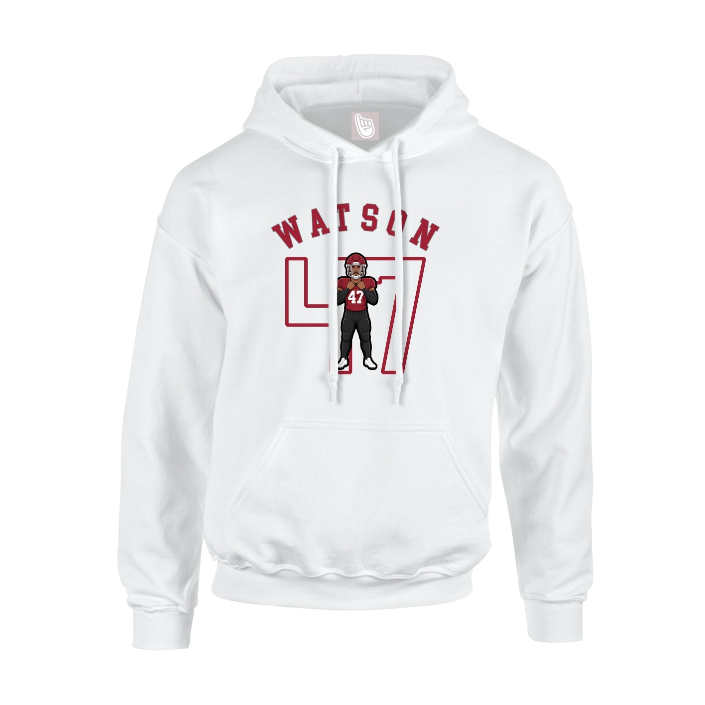 Youth Hoodie — Shirsey Arch in White