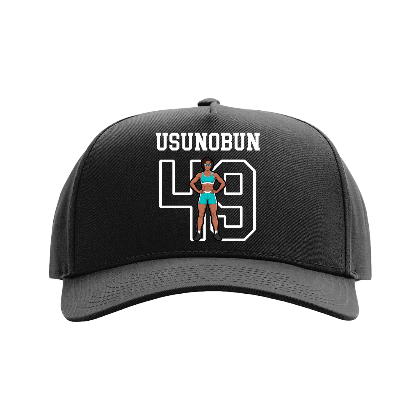 Full Fabric Five-Panel Champ Cap — Shirsey in Black