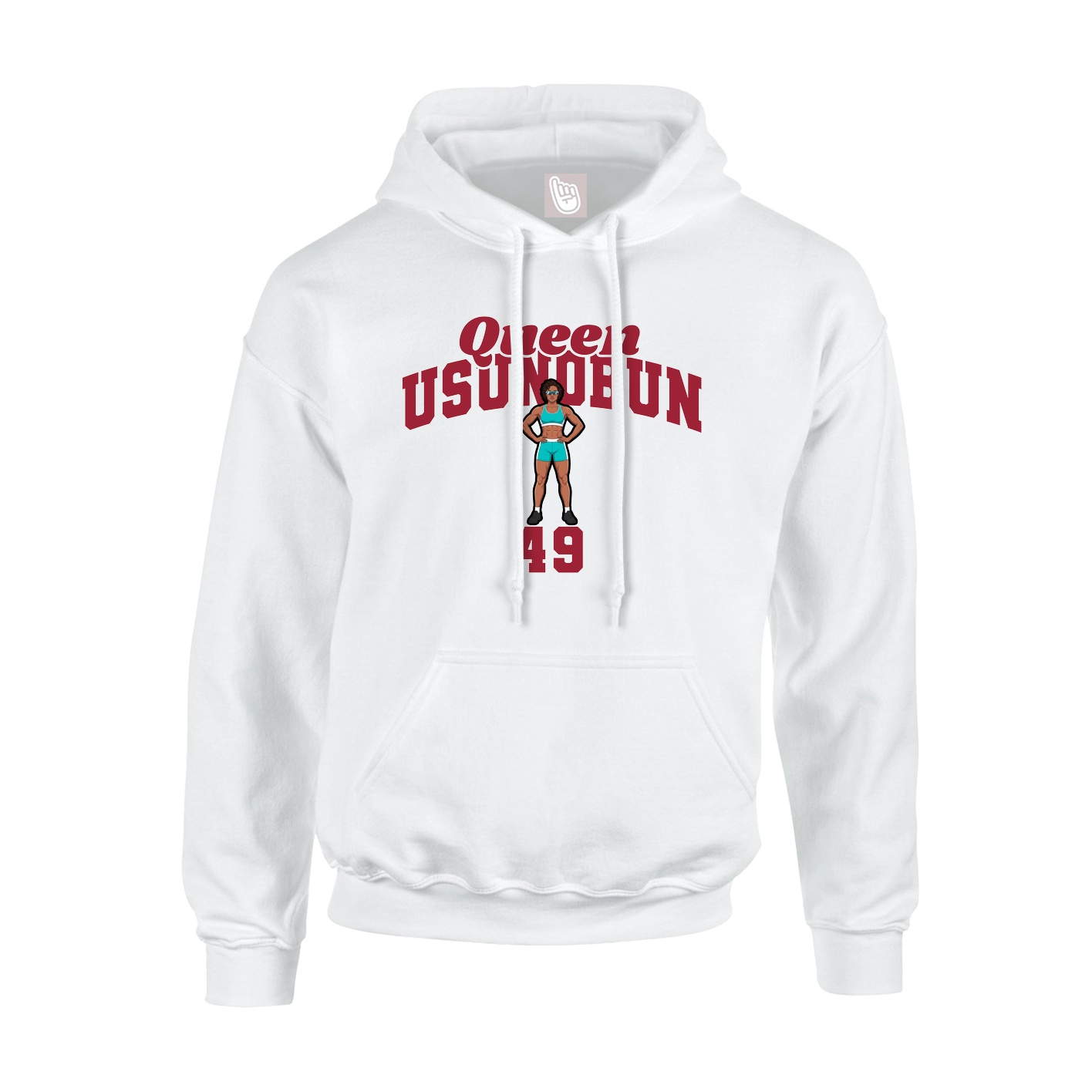 Youth Hoodie — Signature Arch in White
