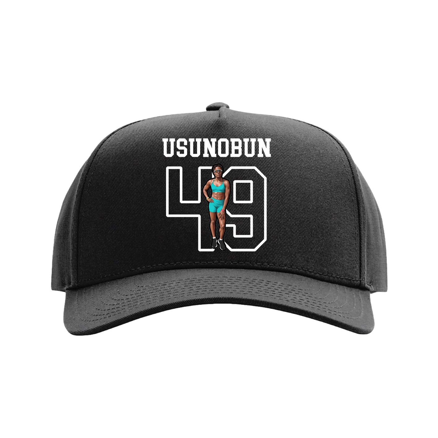 Full Fabric Five-Panel Champ Cap — Shirsey in Black