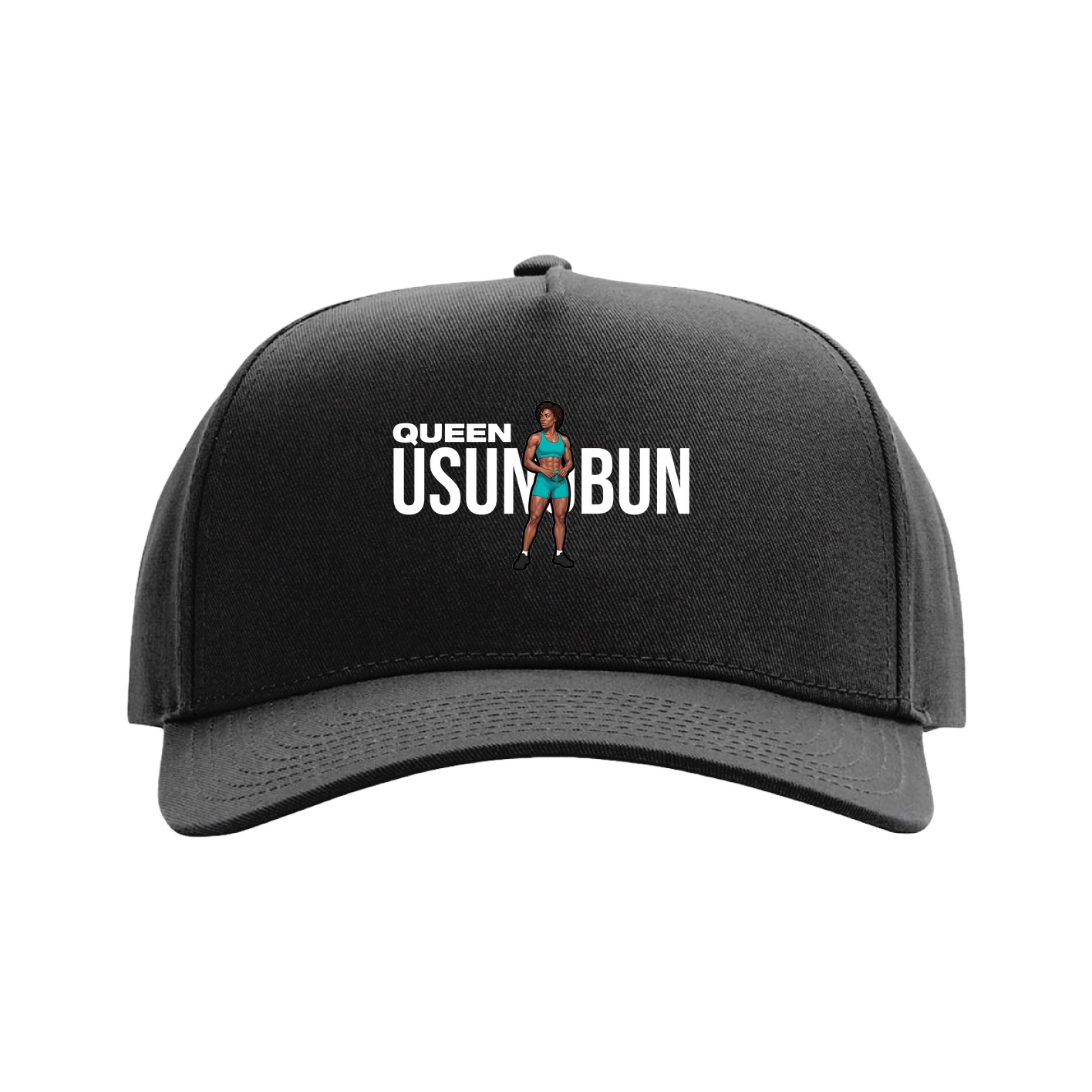 Full Fabric Five-Panel Champ Cap — Player Name in Black