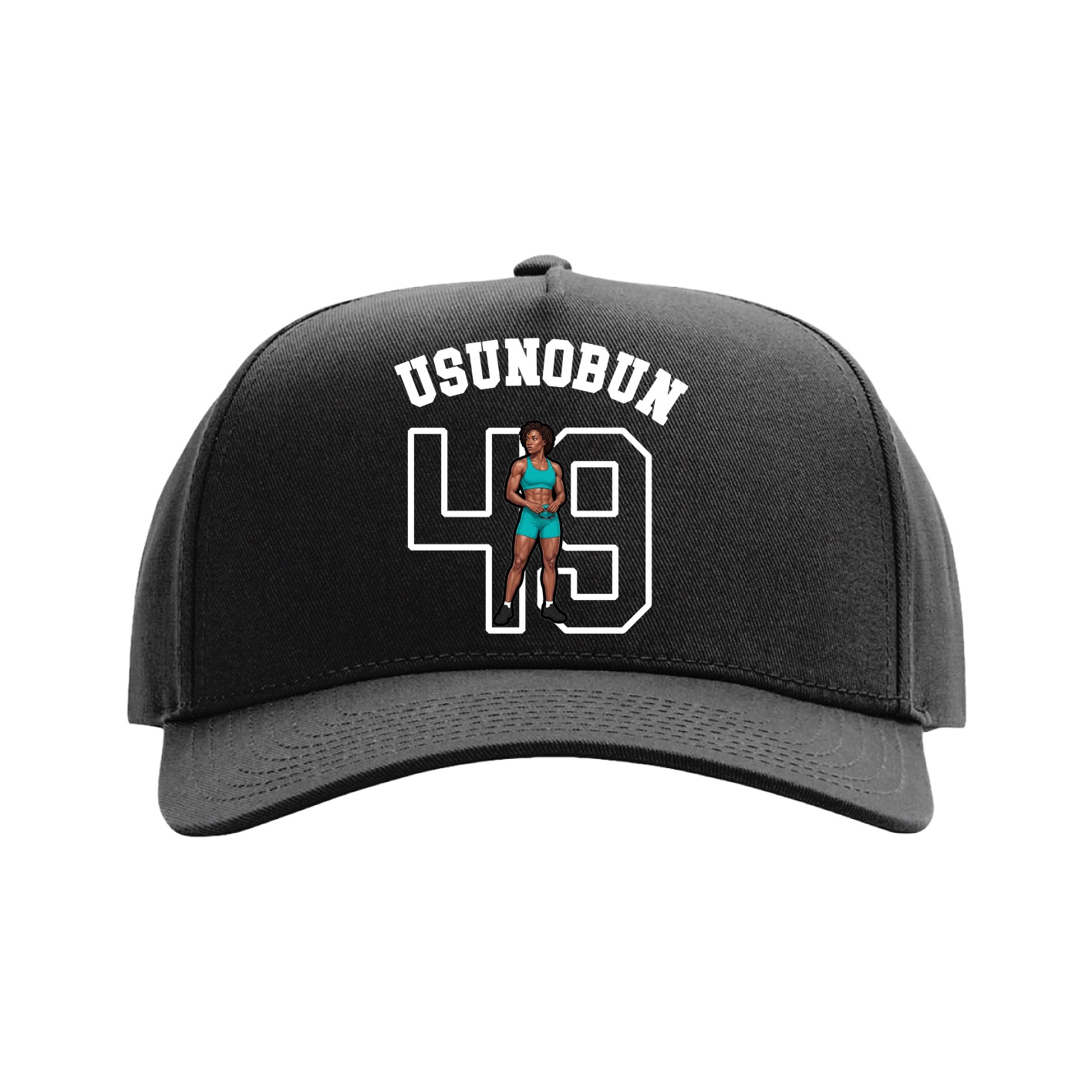 Full Fabric Five-Panel Champ Cap — Shirsey Arch in Black