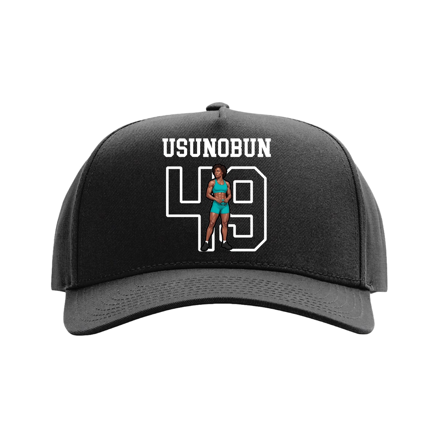 Full Fabric Five-Panel Champ Cap — Shirsey in Black
