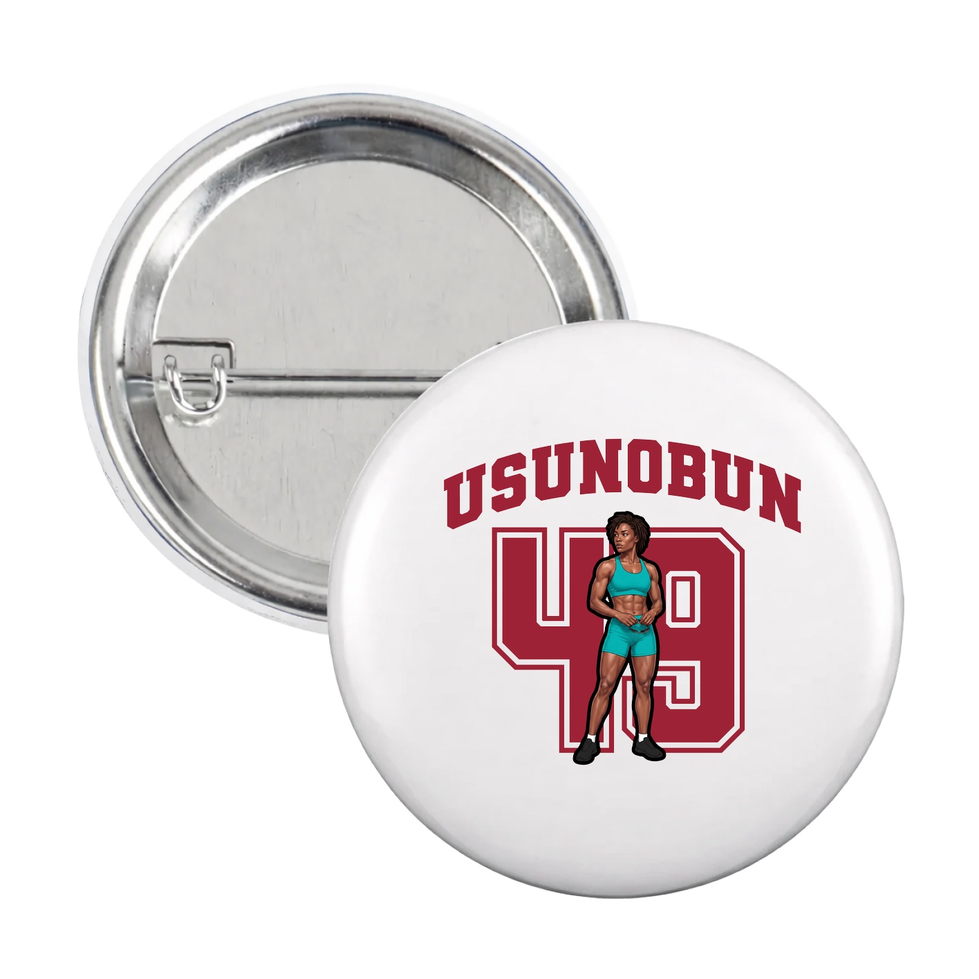 Game Day Button — Number in White
