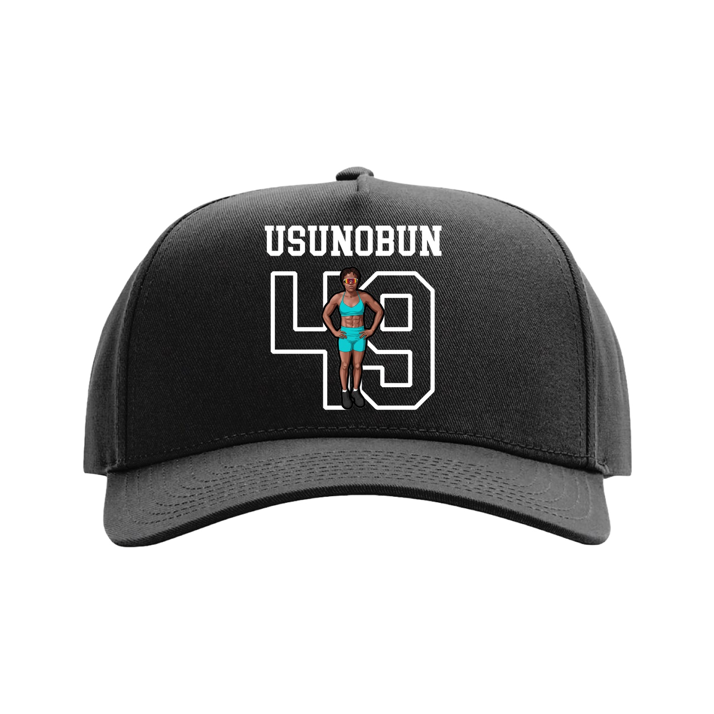 Full Fabric Five-Panel Champ Cap — Shirsey in Black