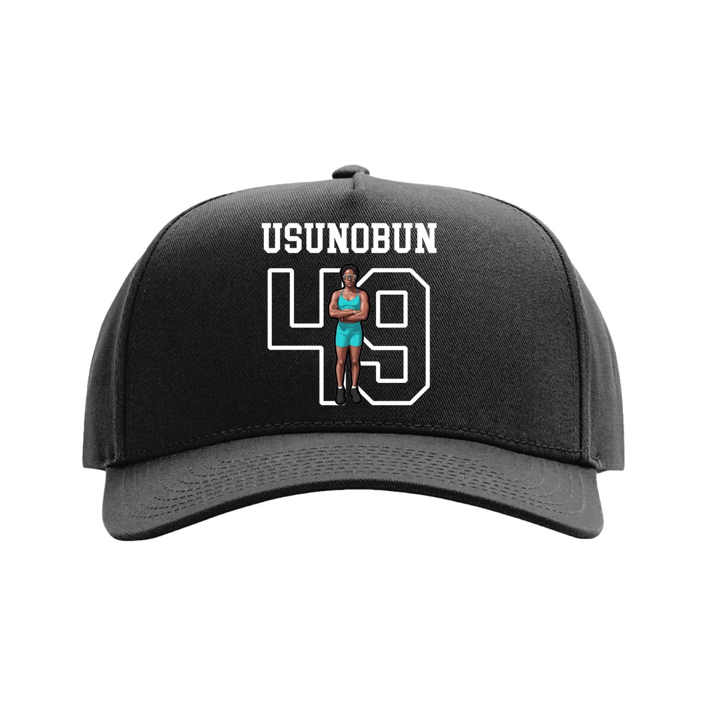 Full Fabric Five-Panel Champ Cap — Shirsey in Black