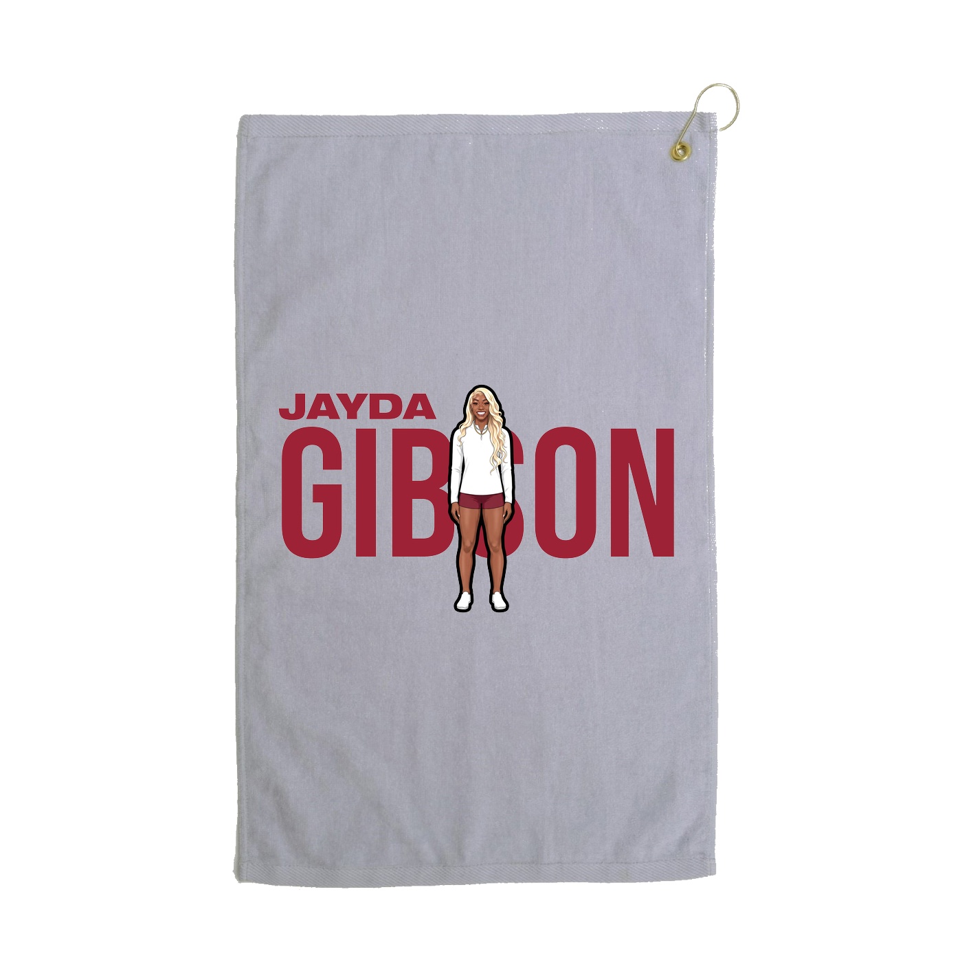 Golf Towel — Player Name in Grey