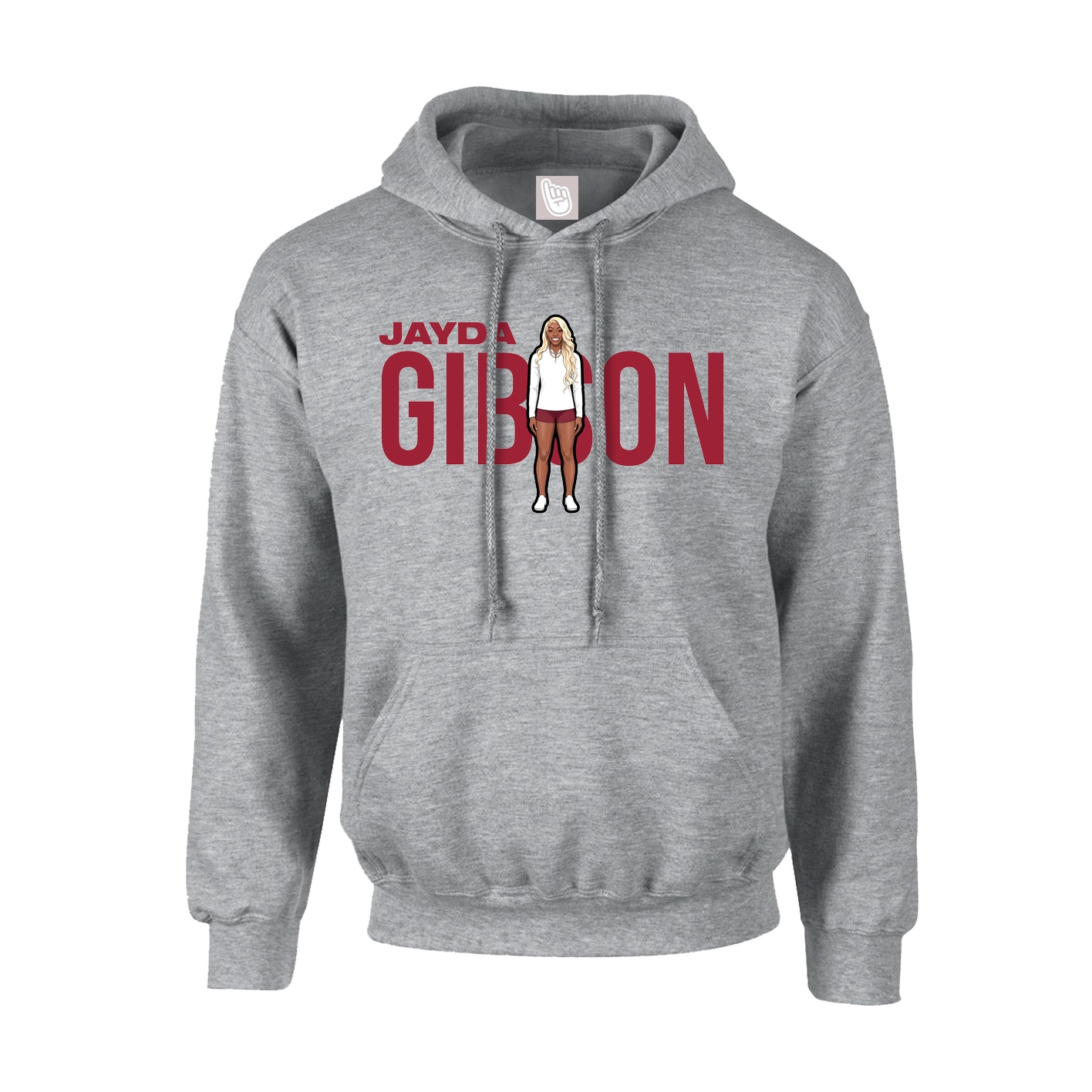 Youth Hoodie — Player Name in Grey