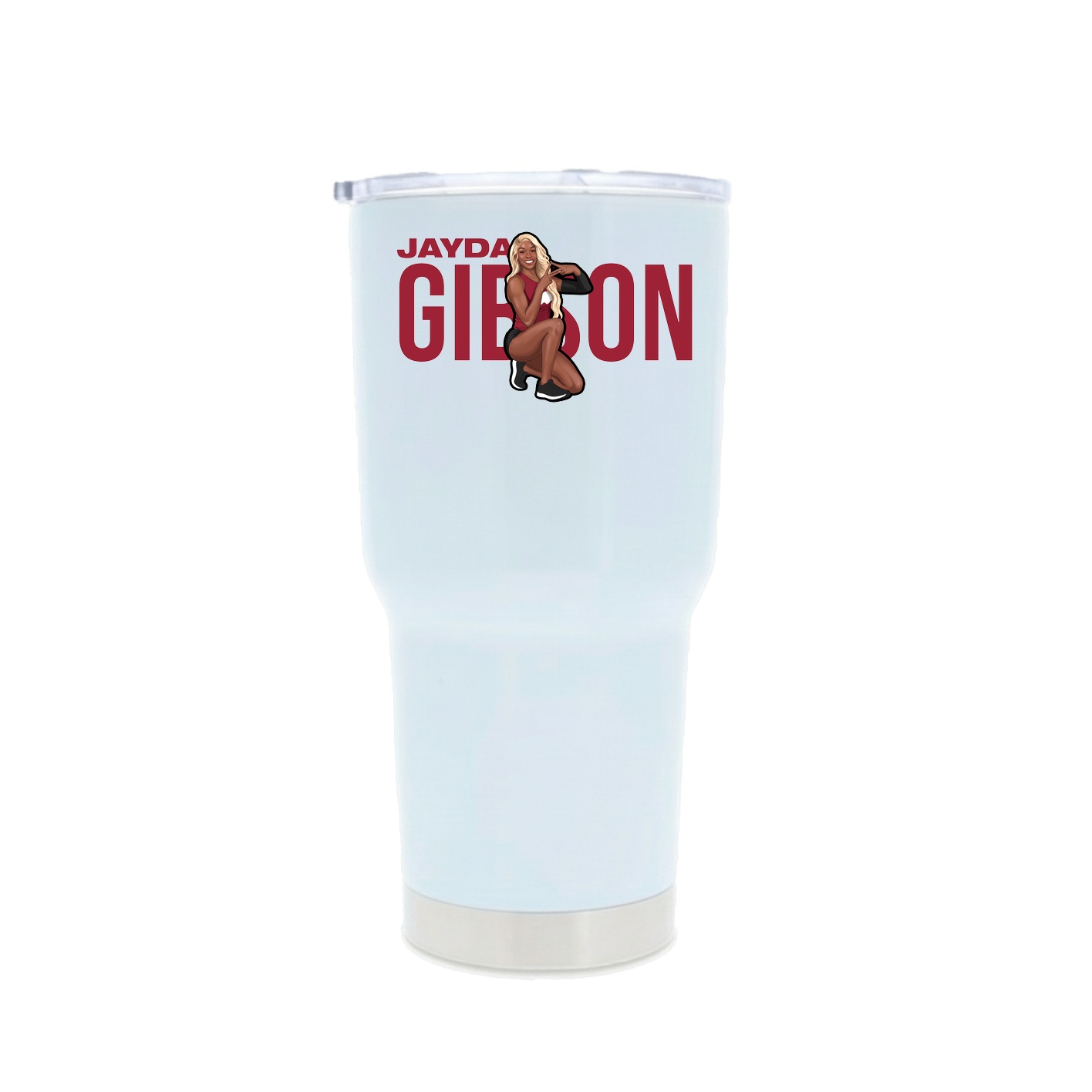 30oz Stainless Steel Tumbler — Player Name in White