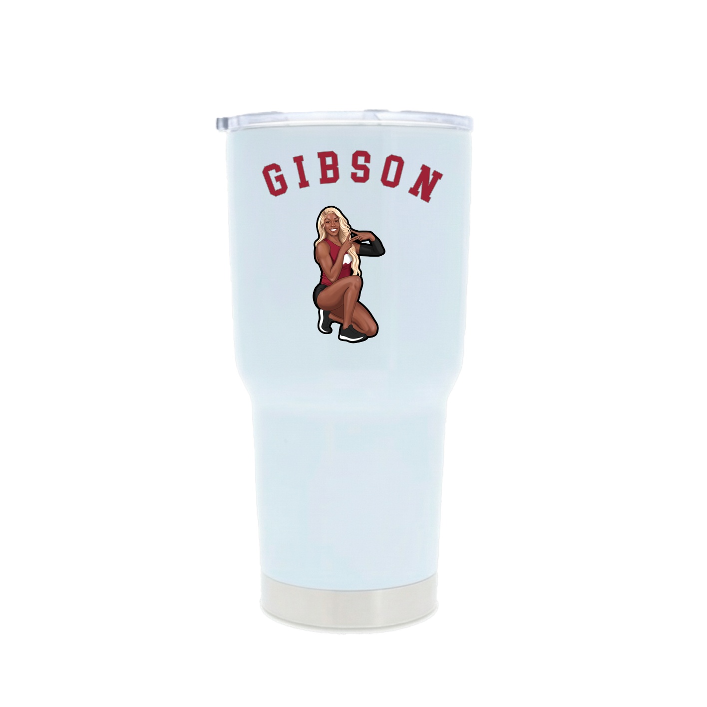 30oz Stainless Steel Tumbler — Shirsey Arch in White
