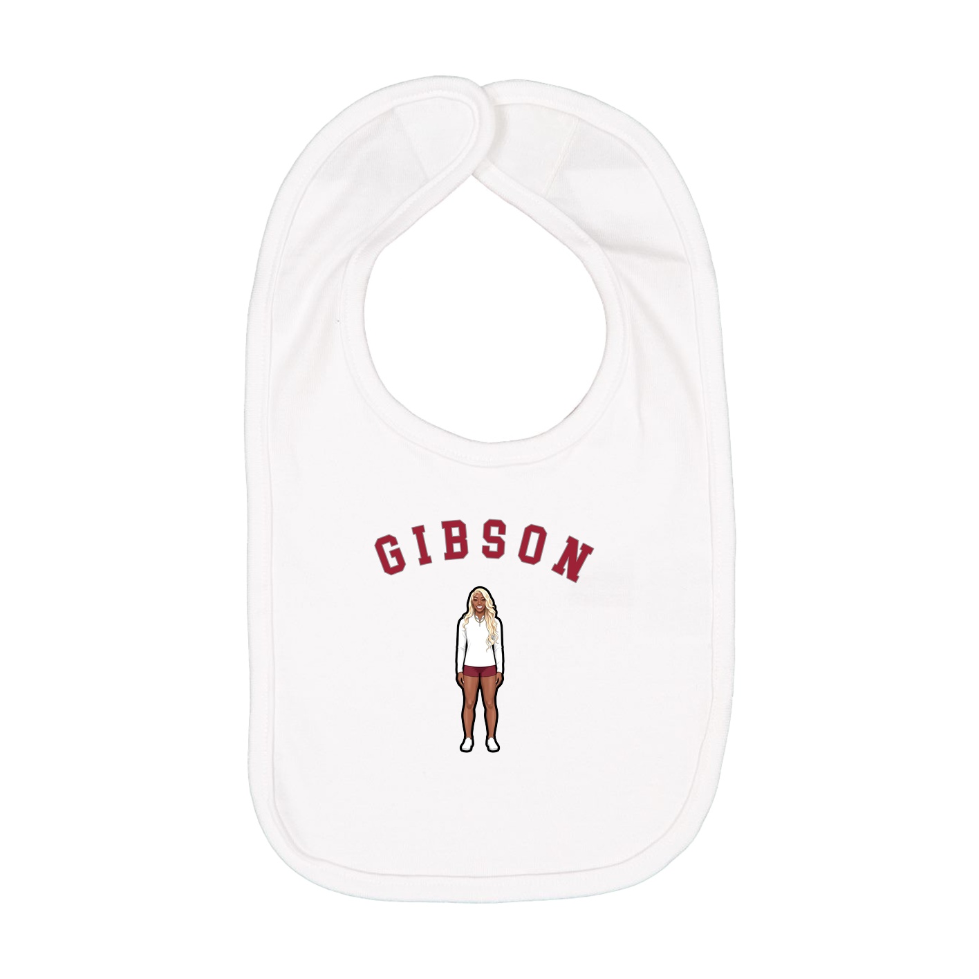 Infant Bib — Shirsey Arch in White