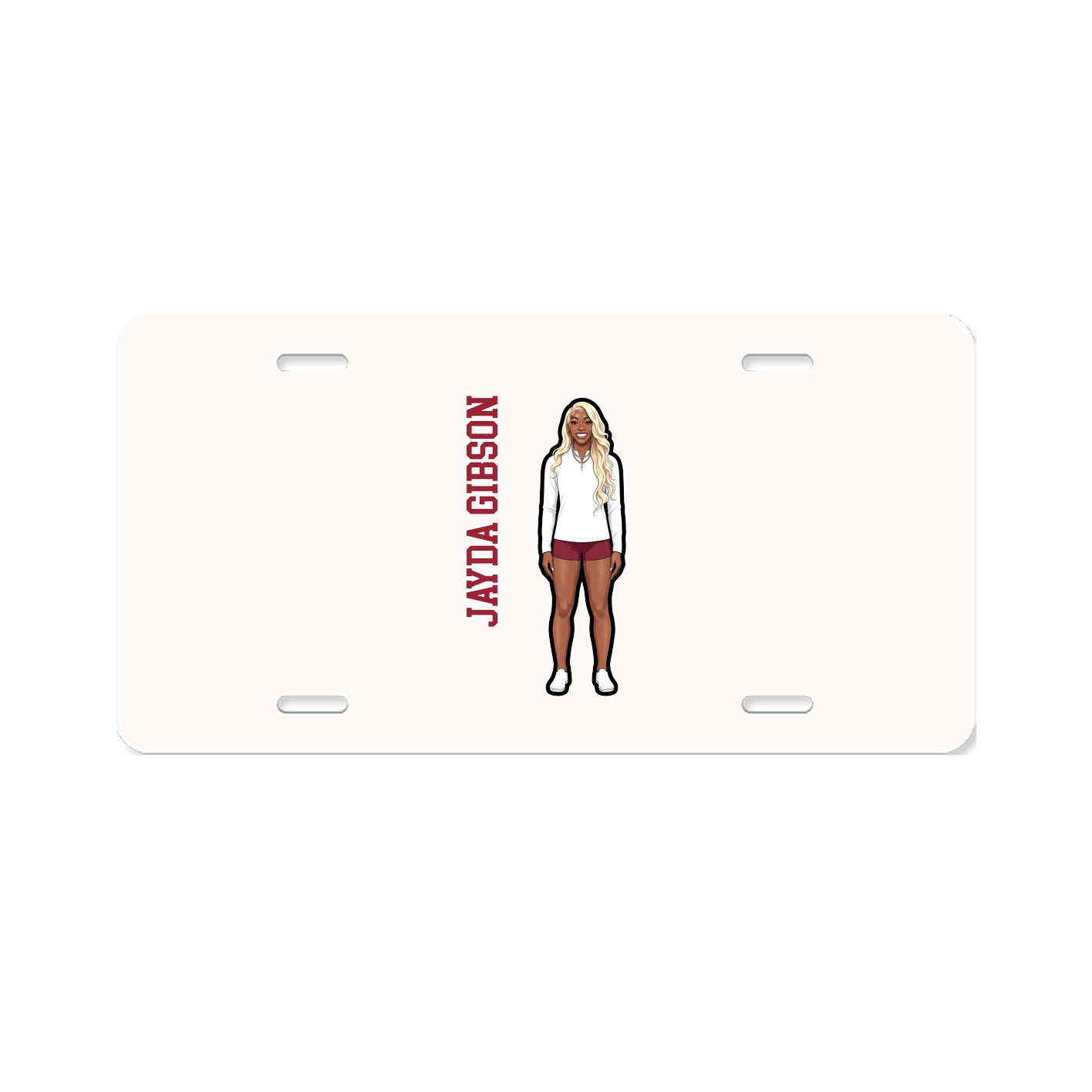 License Plate — Name Vertical in Classic