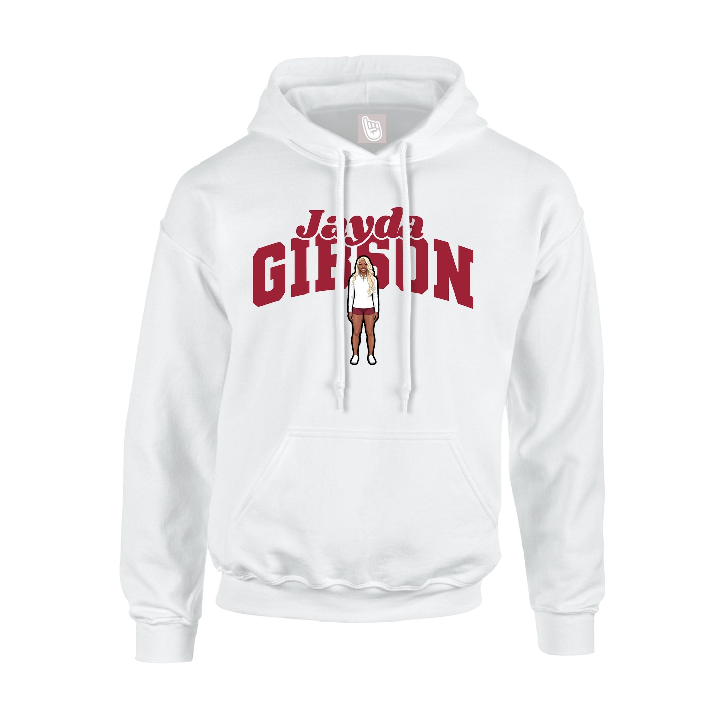 Youth Hoodie — Signature Arch in White