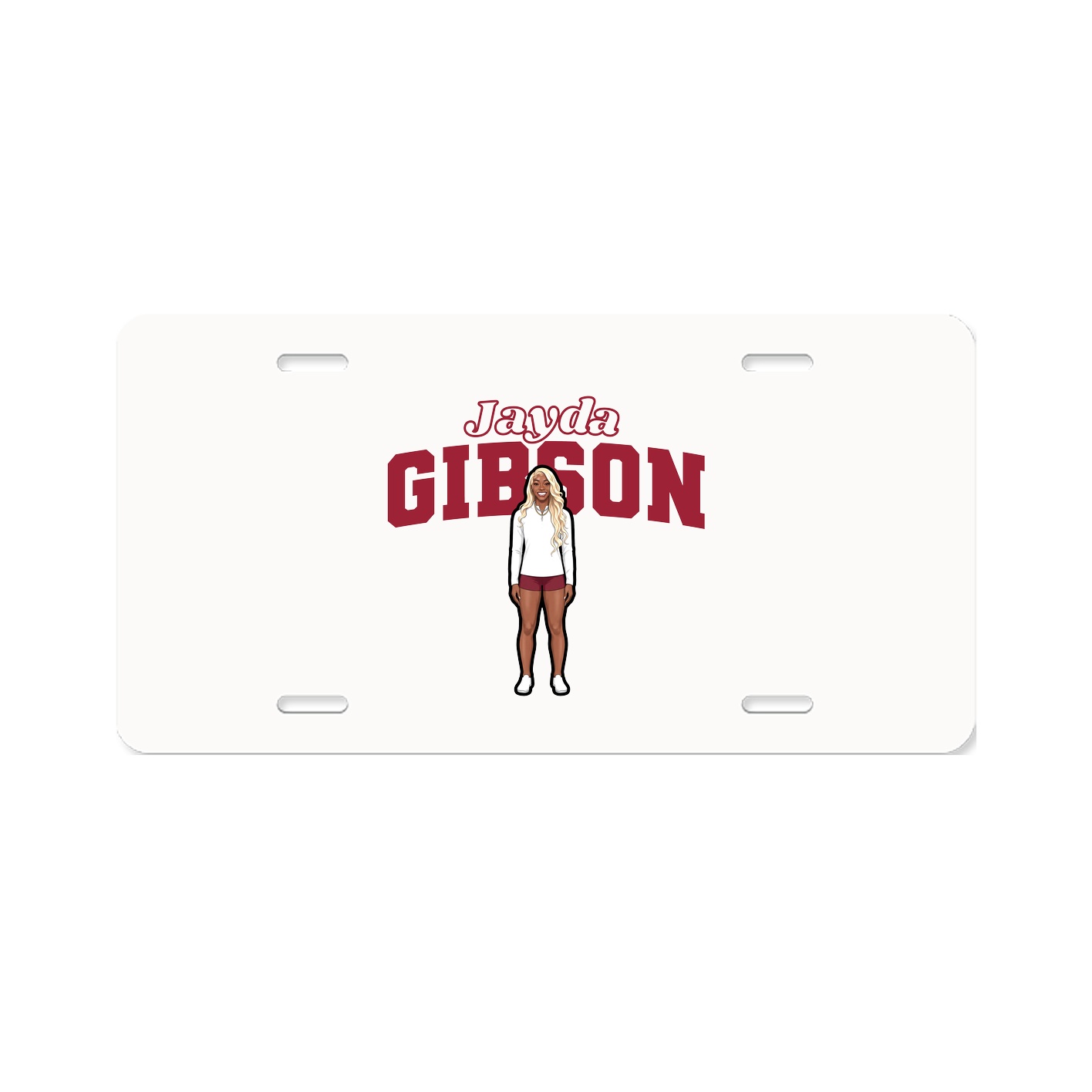 License Plate — Name Arch in Classic