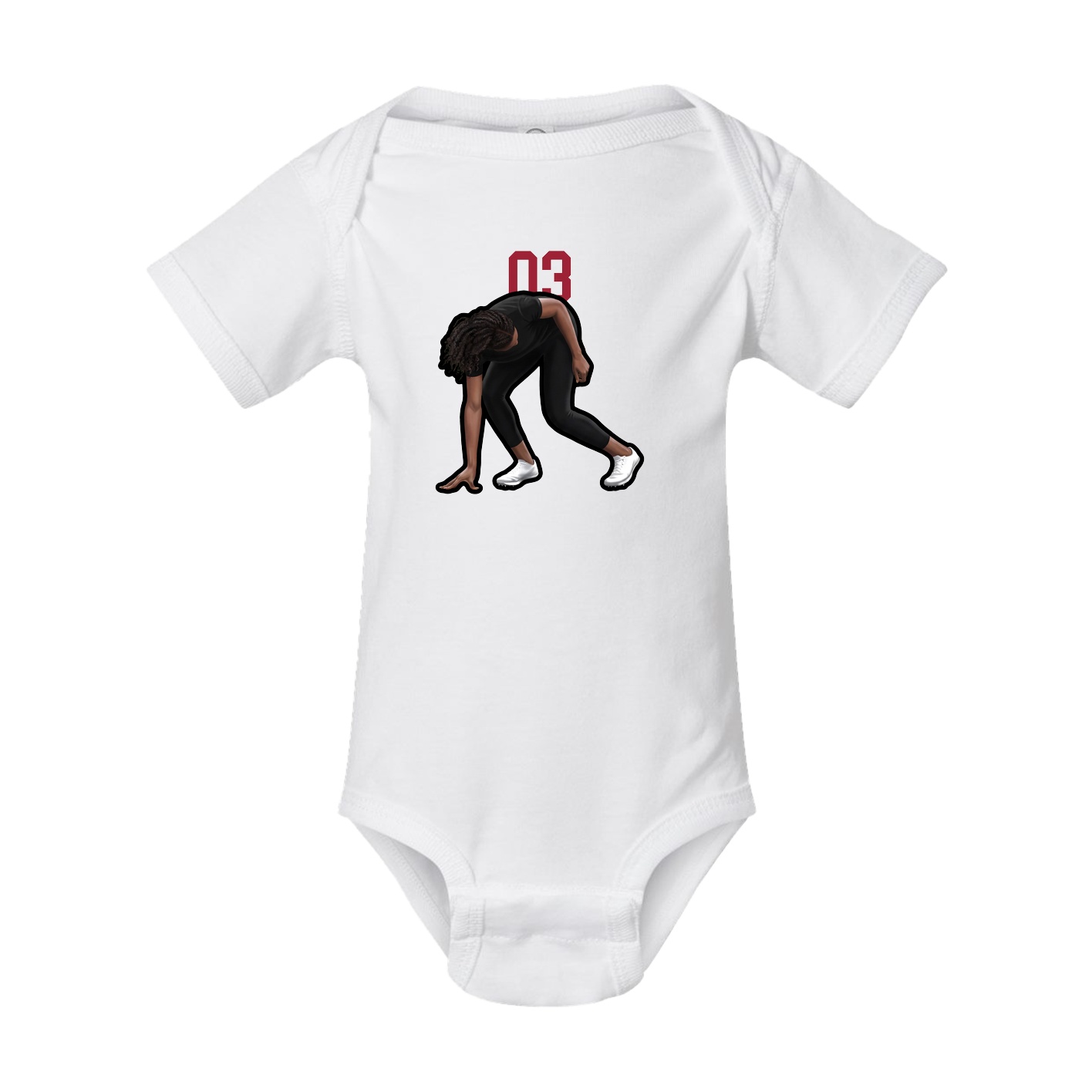 Baby Onesie — Number Top in White