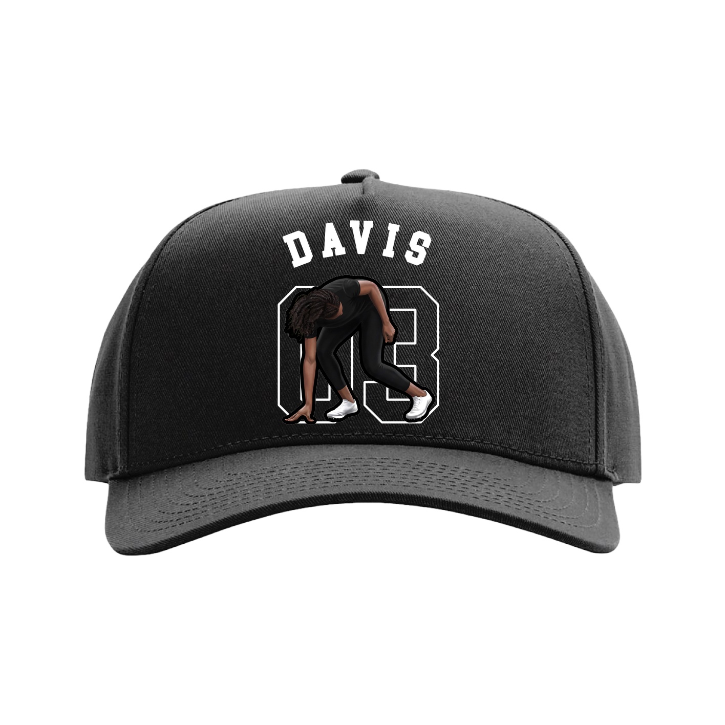 Full Fabric Five-Panel Champ Cap — Shirsey Arch in Black