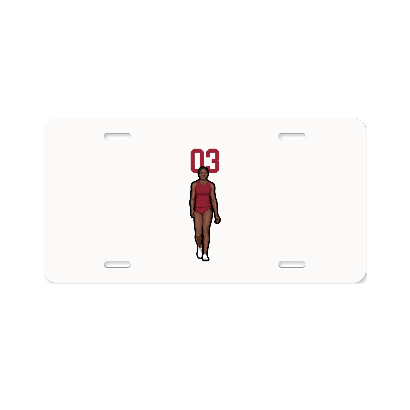License Plate — Number Top in Classic