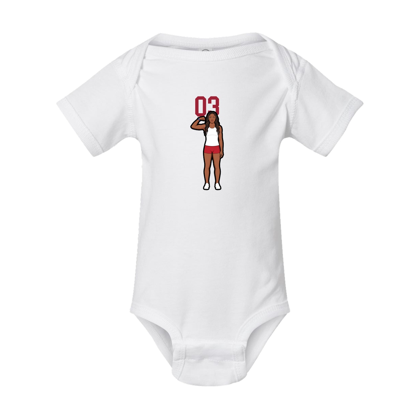 Baby Onesie — Number Top in White
