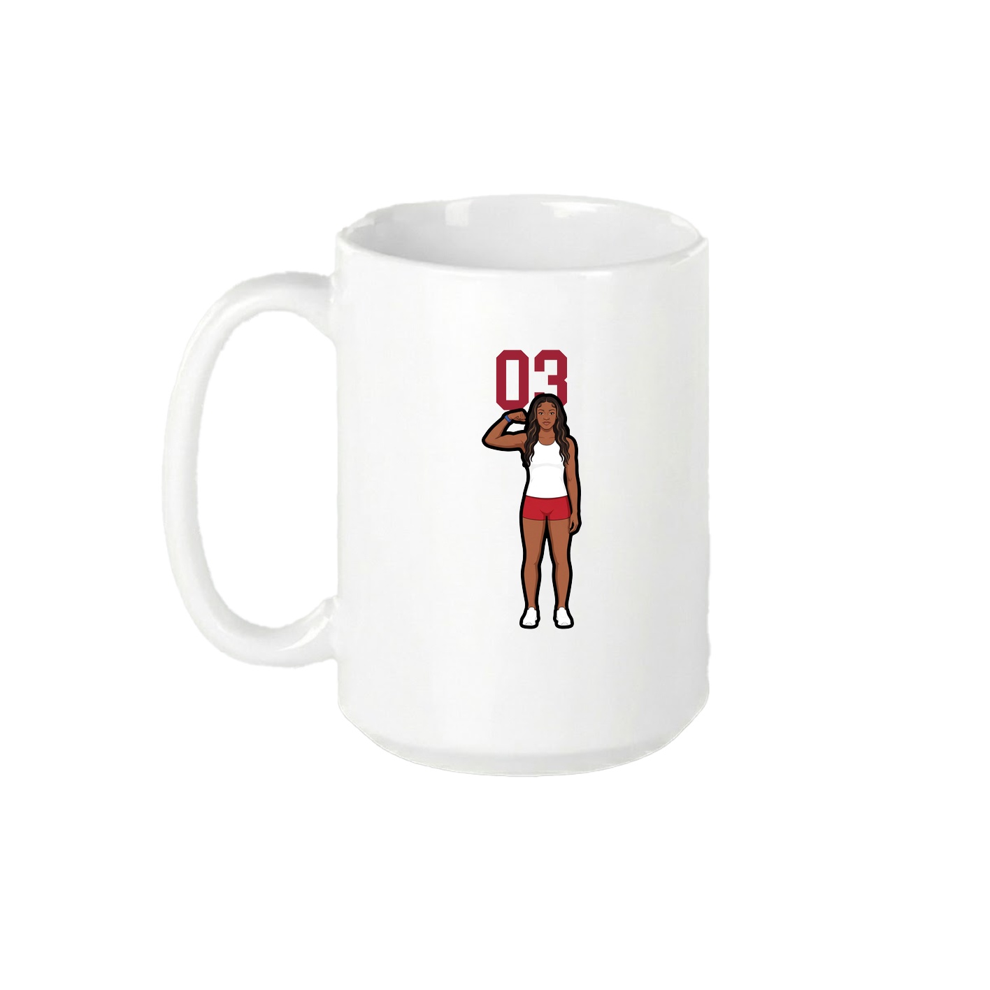 15oz Coffee Mug — Number Top in White
