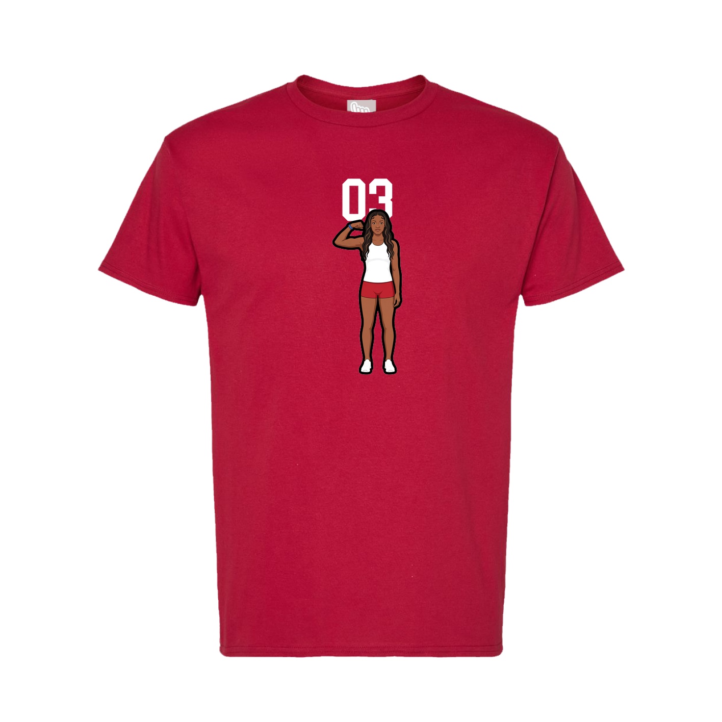 Tee — Number Top in Crimson