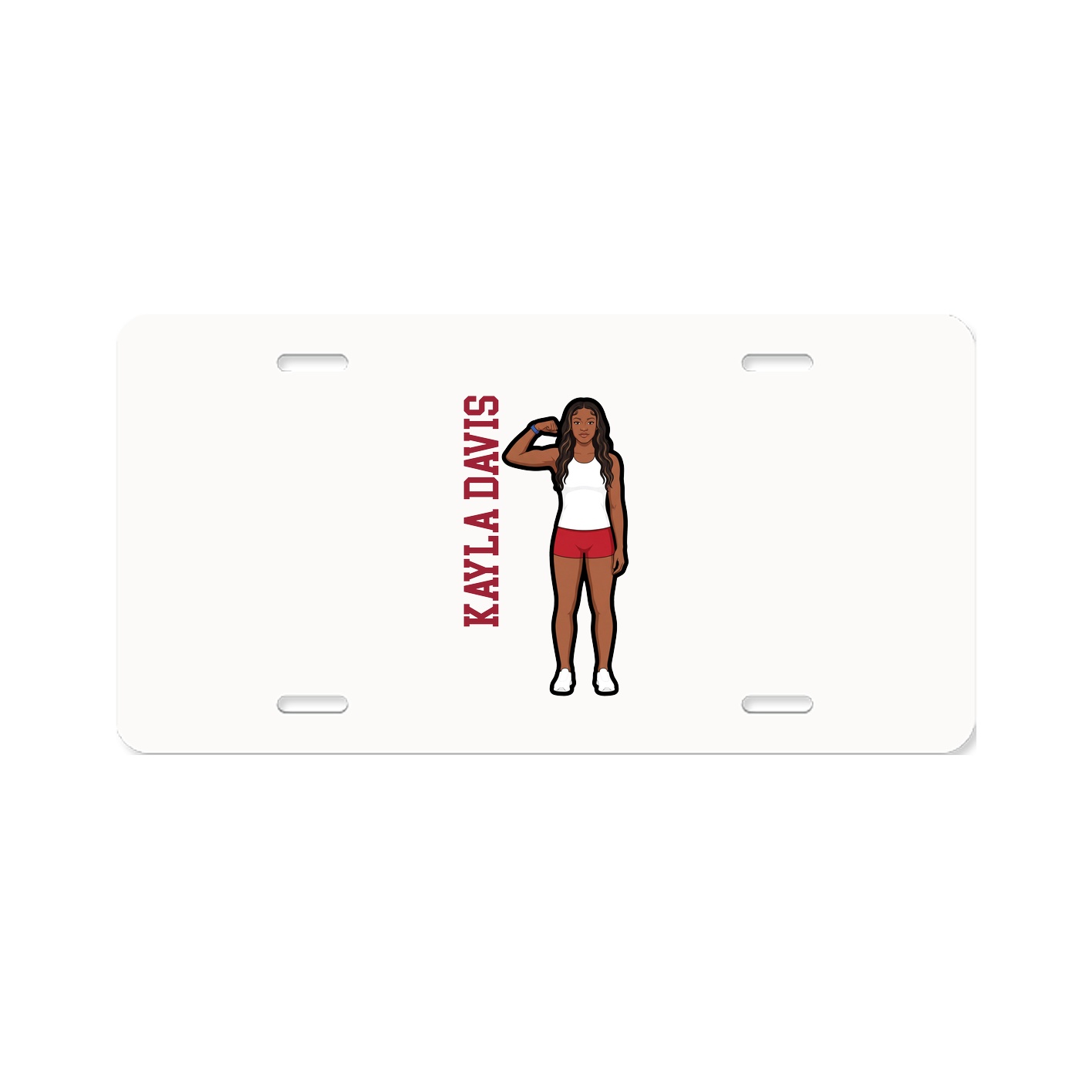 License Plate — Name Vertical in Classic