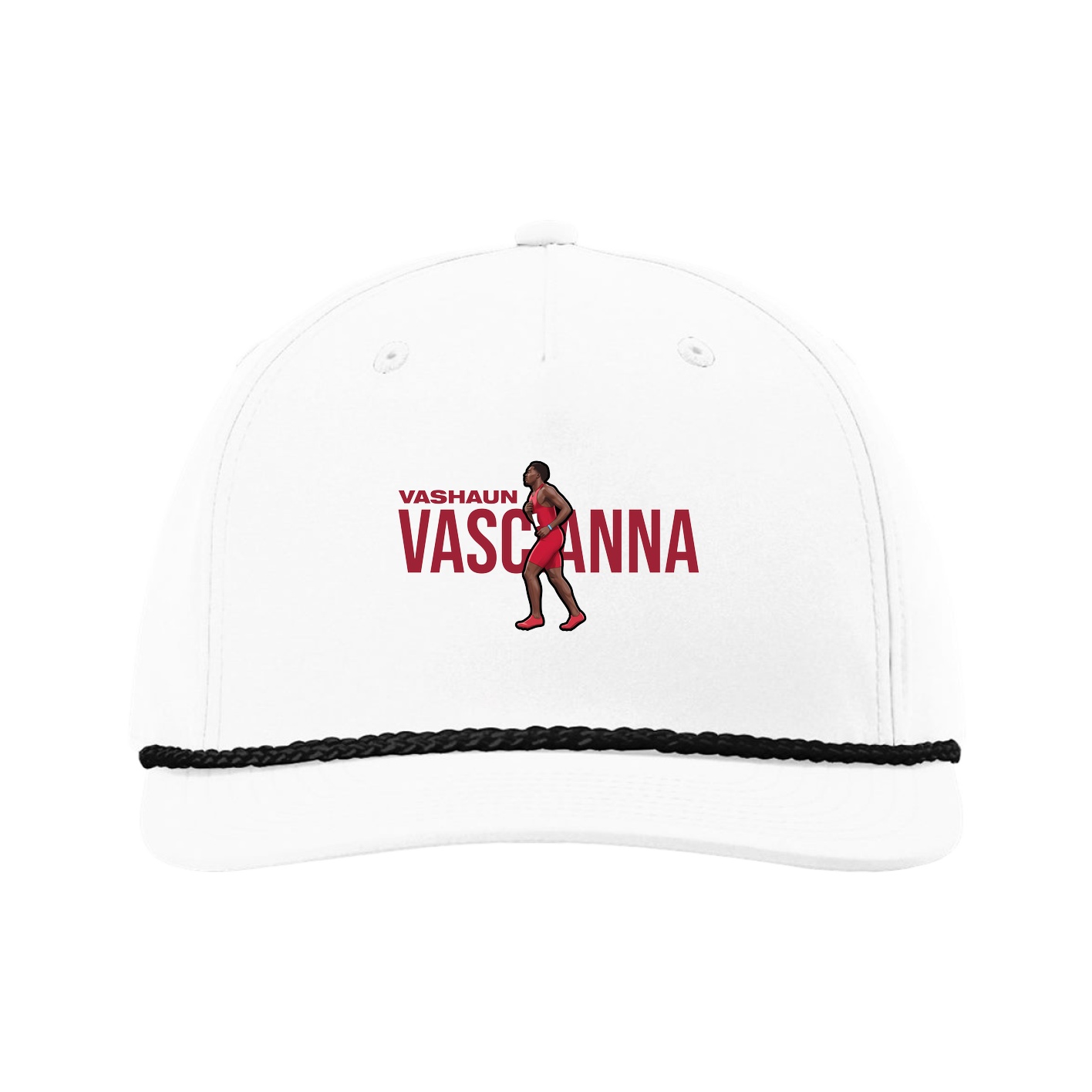 Five-Panel Classic Rope Cap — Player Name in White