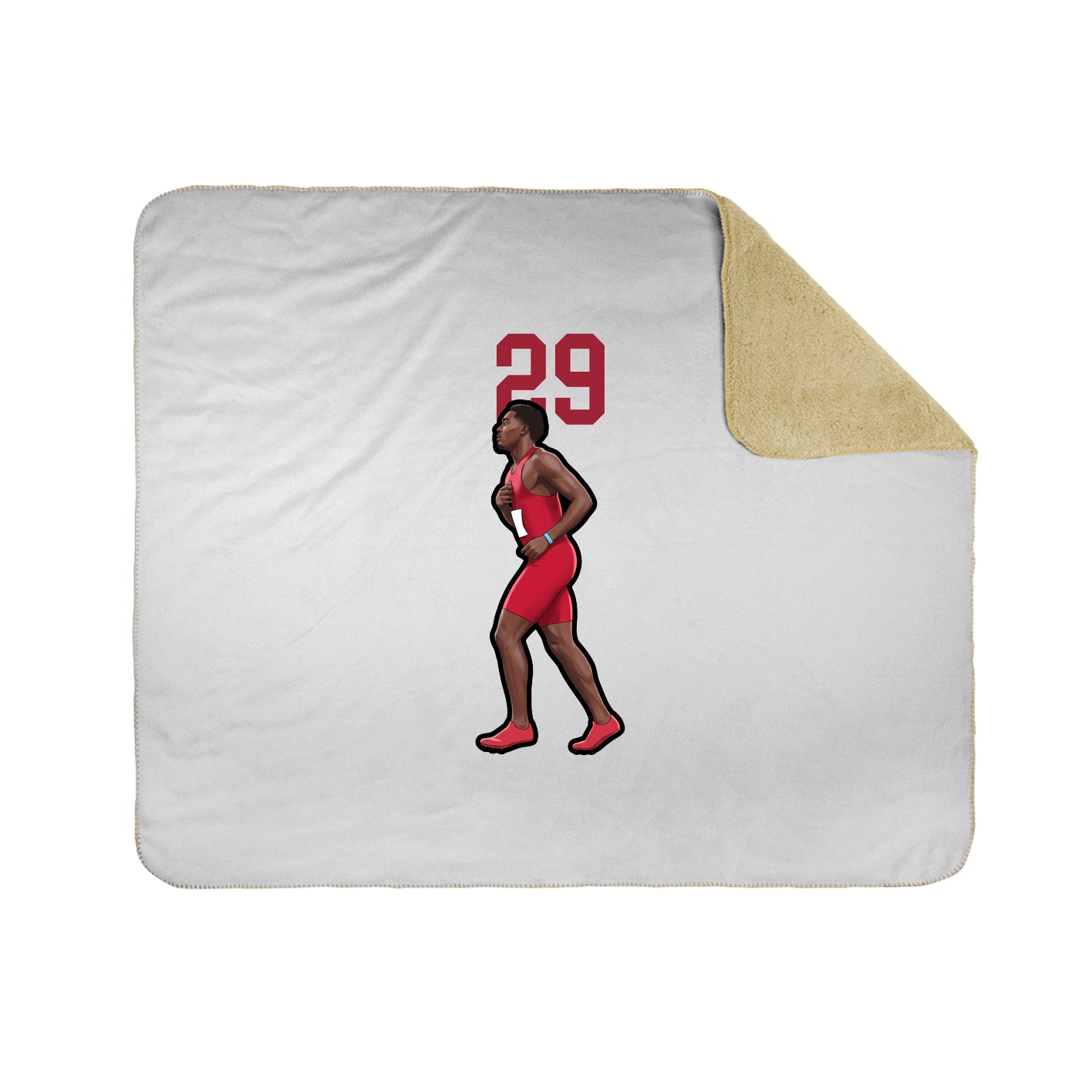 Throw Blanket — Number Top in White