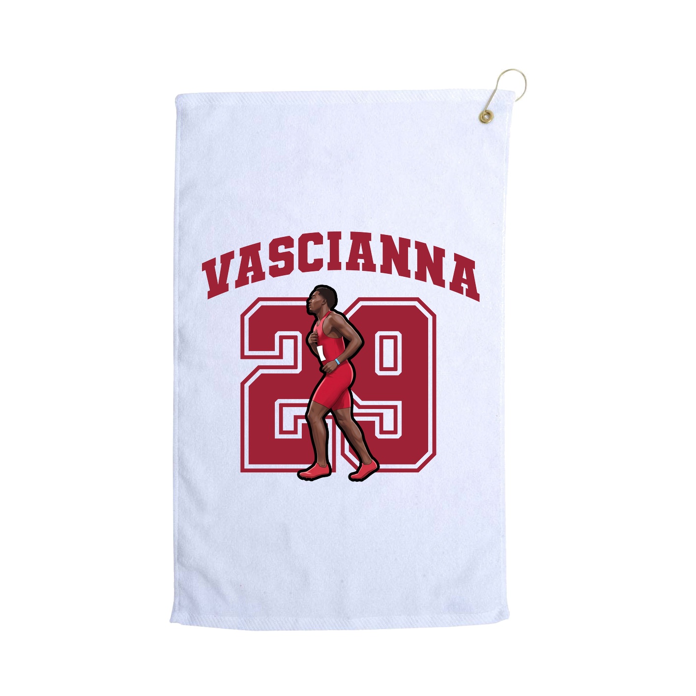 Golf Towel — Number in White