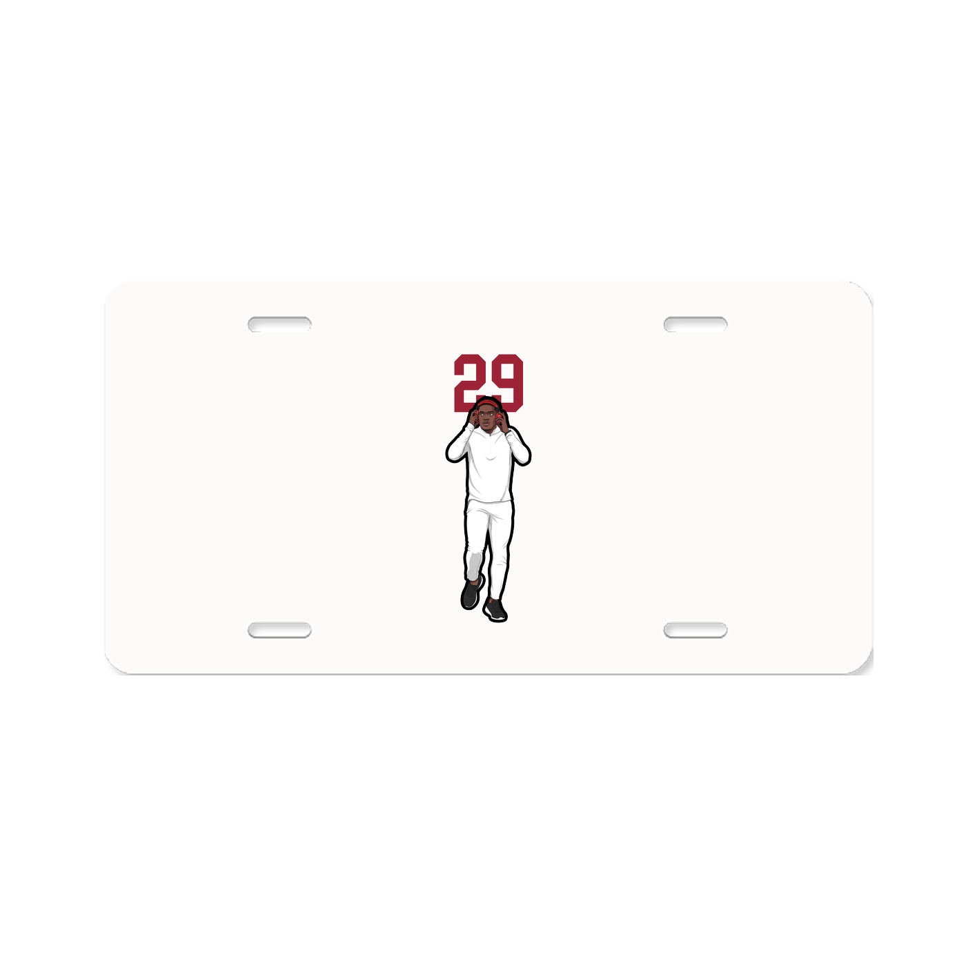 License Plate — Number Top in Classic