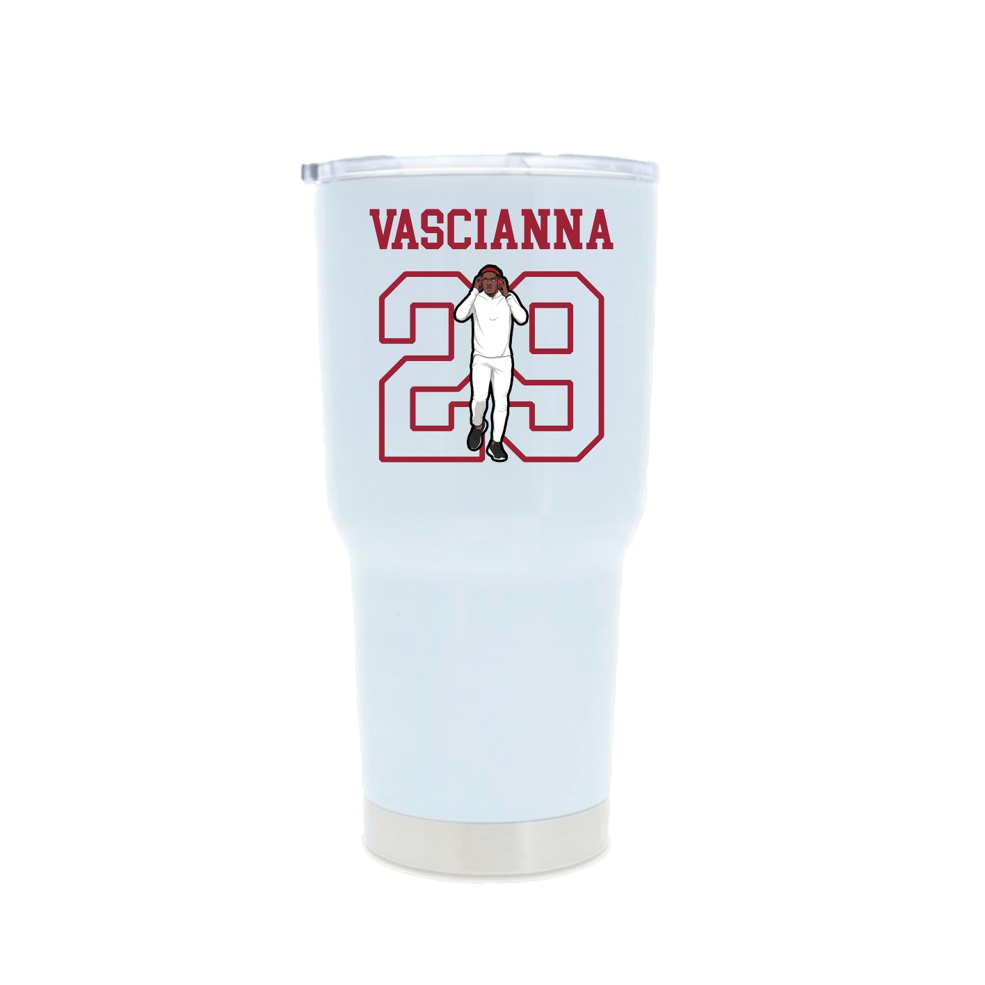 30oz Stainless Steel Tumbler — Shirsey in White