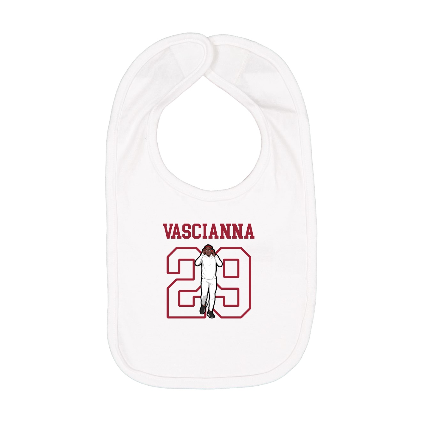 Infant Bib — Shirsey in White