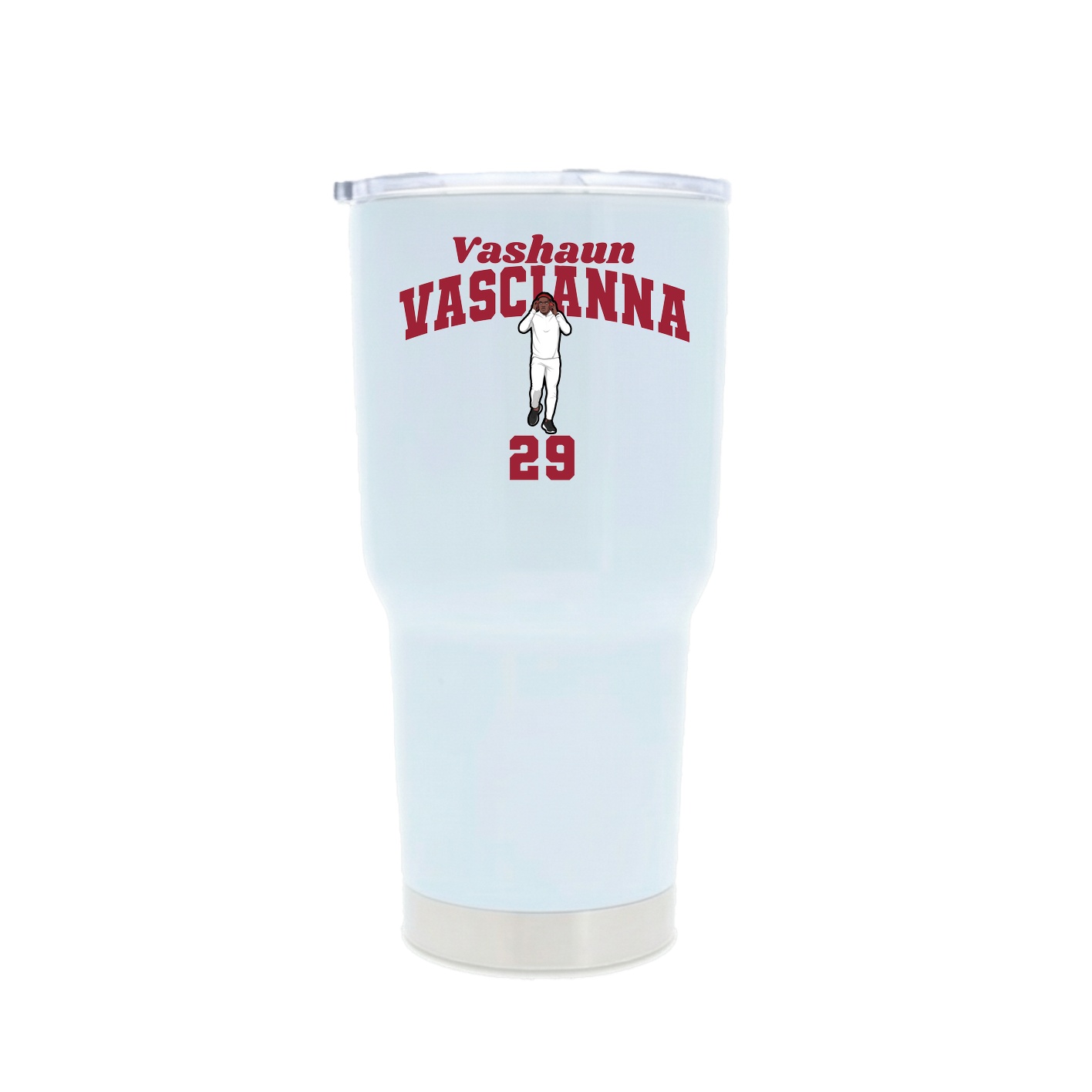 30oz Stainless Steel Tumbler — Signature Arch in White