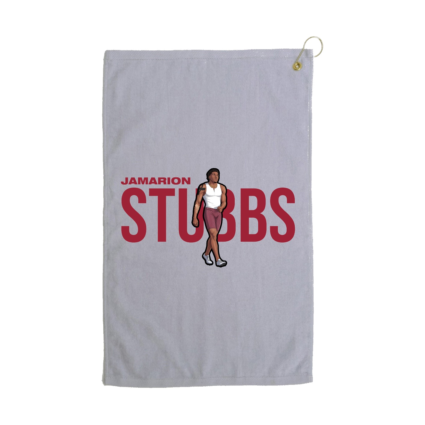 Golf Towel — Player Name in Grey