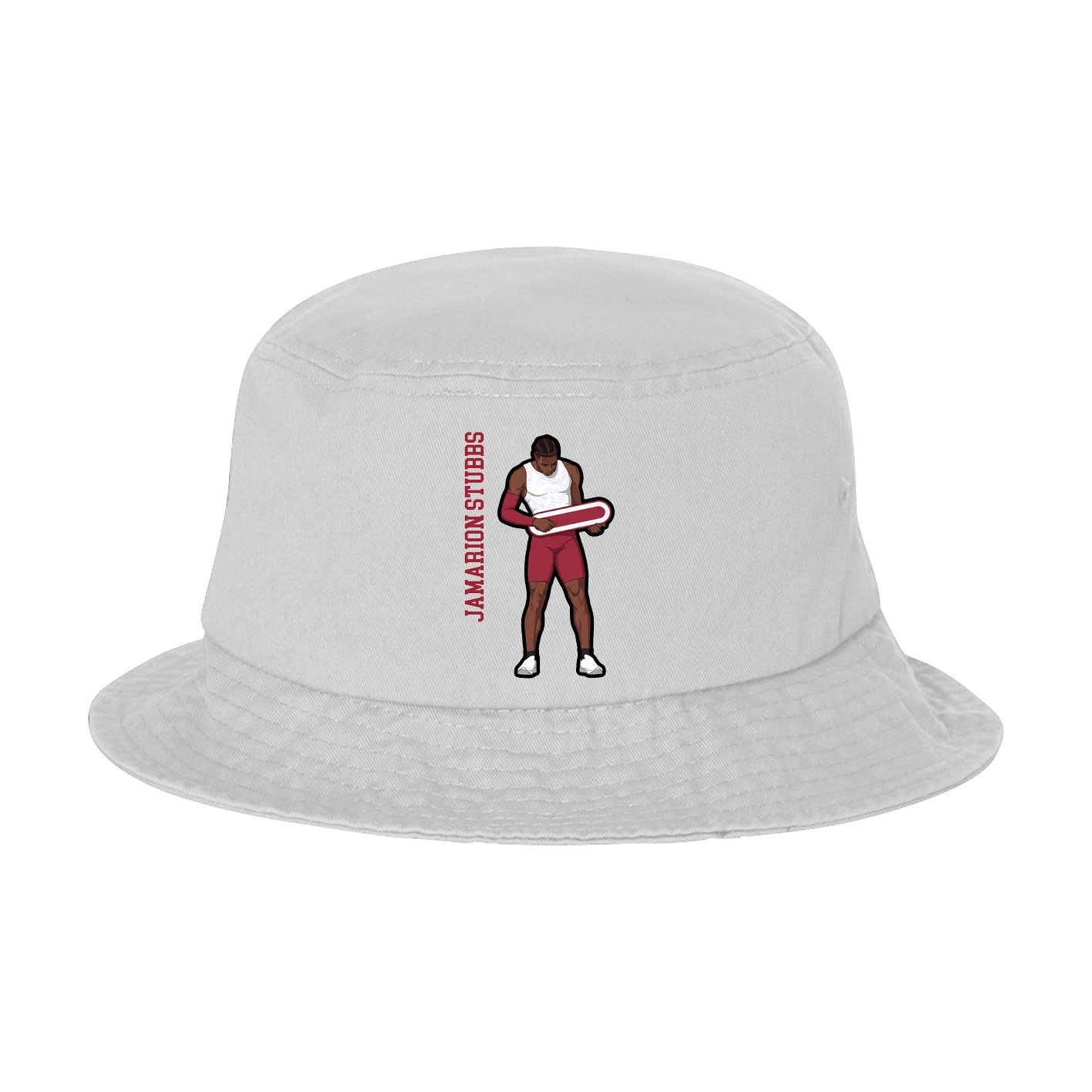 Bucket Cap — Name Vertical in White