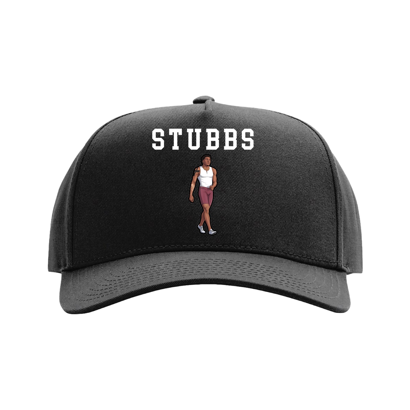 Full Fabric Five-Panel Champ Cap — Shirsey in Black
