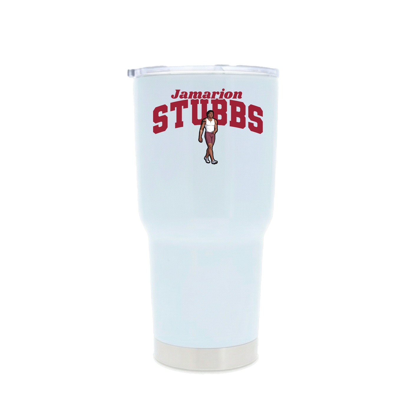 30oz Stainless Steel Tumbler — Signature Arch in White