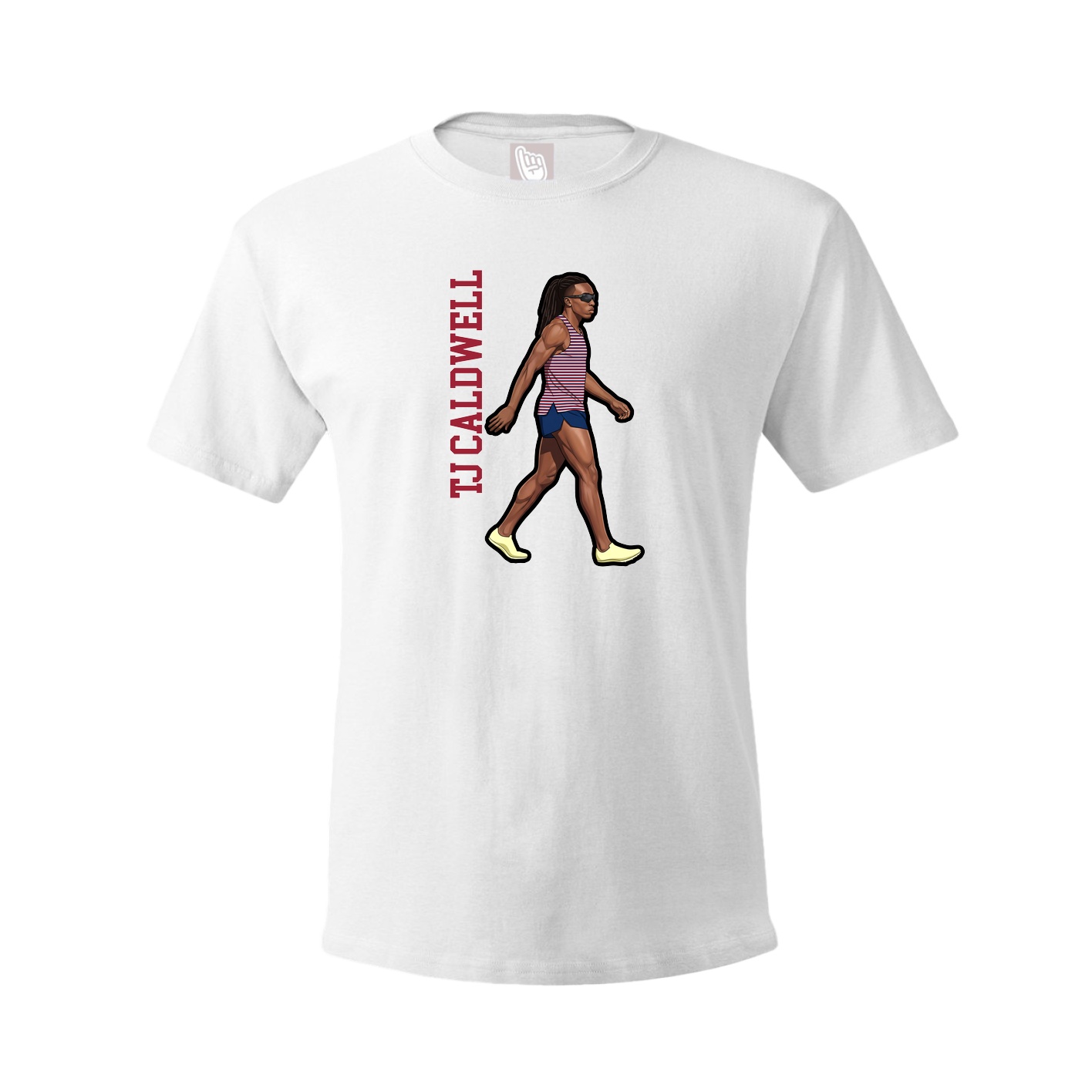 Tee — Name Vertical in White