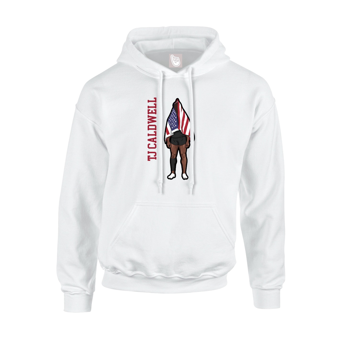 Hoodie — Name Vertical in White